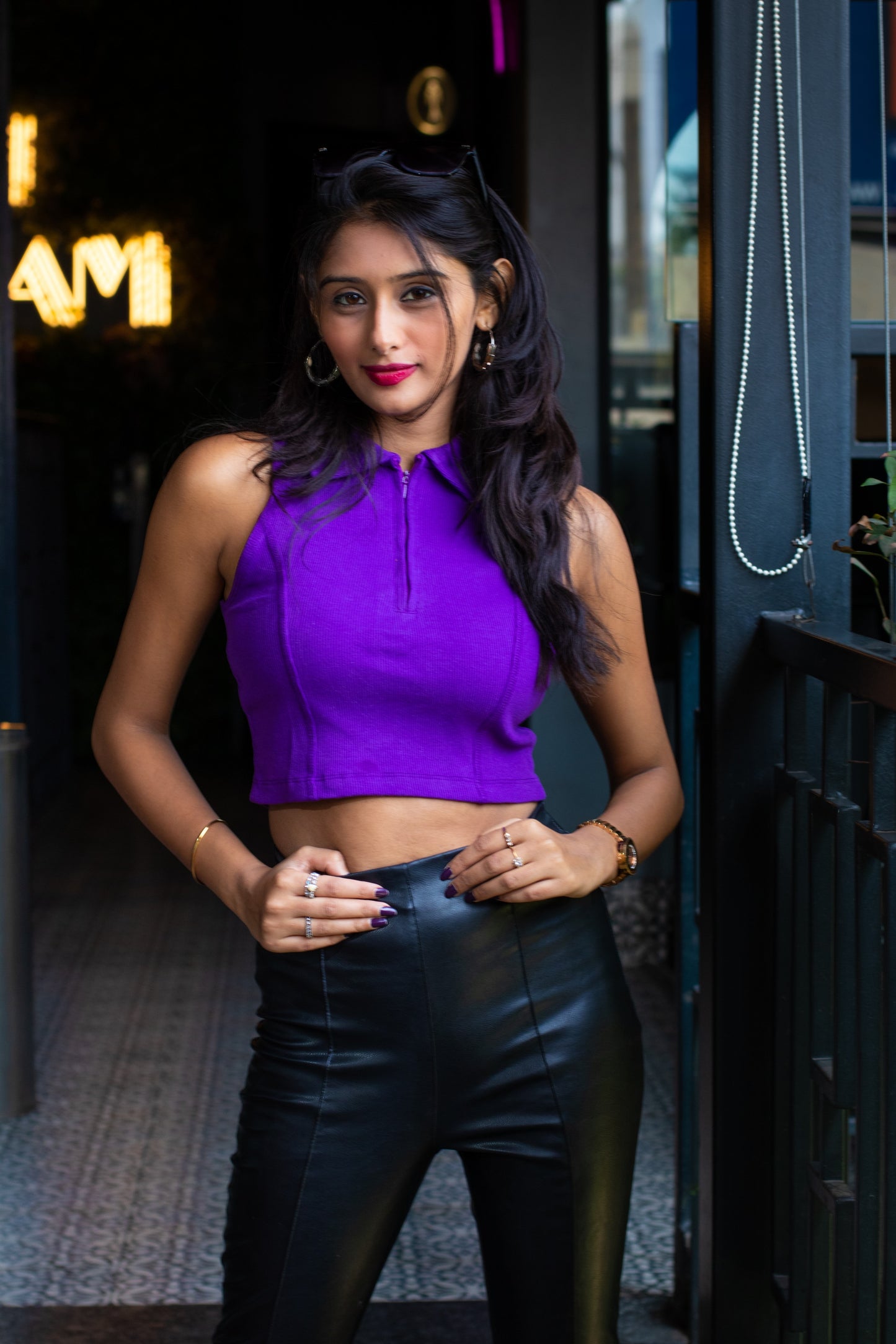 Polo Sleeveless Crop Top