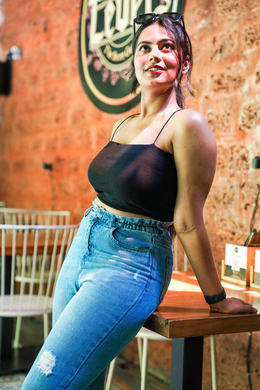 Basic Spaghetti crop top