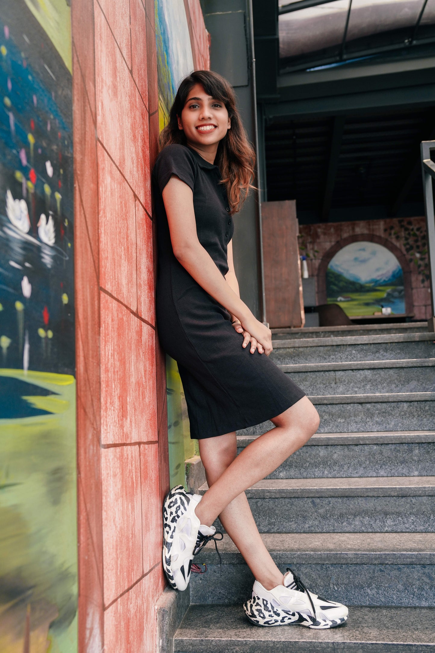 Basic Polo Neck Body-con Dress