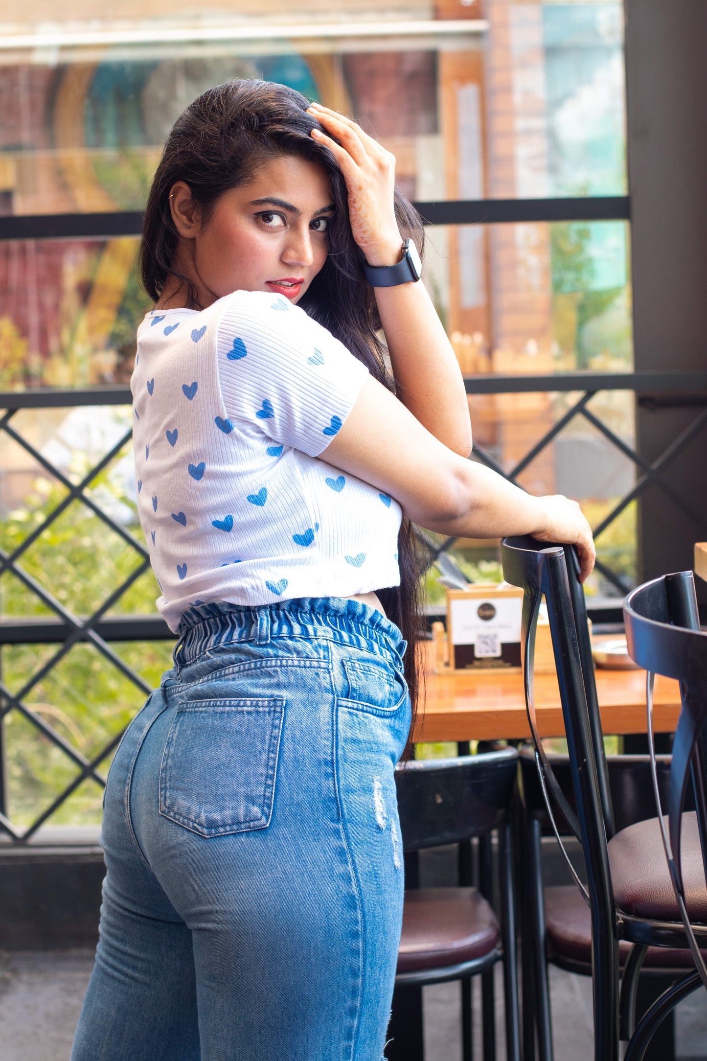 Heart Print Crop Top