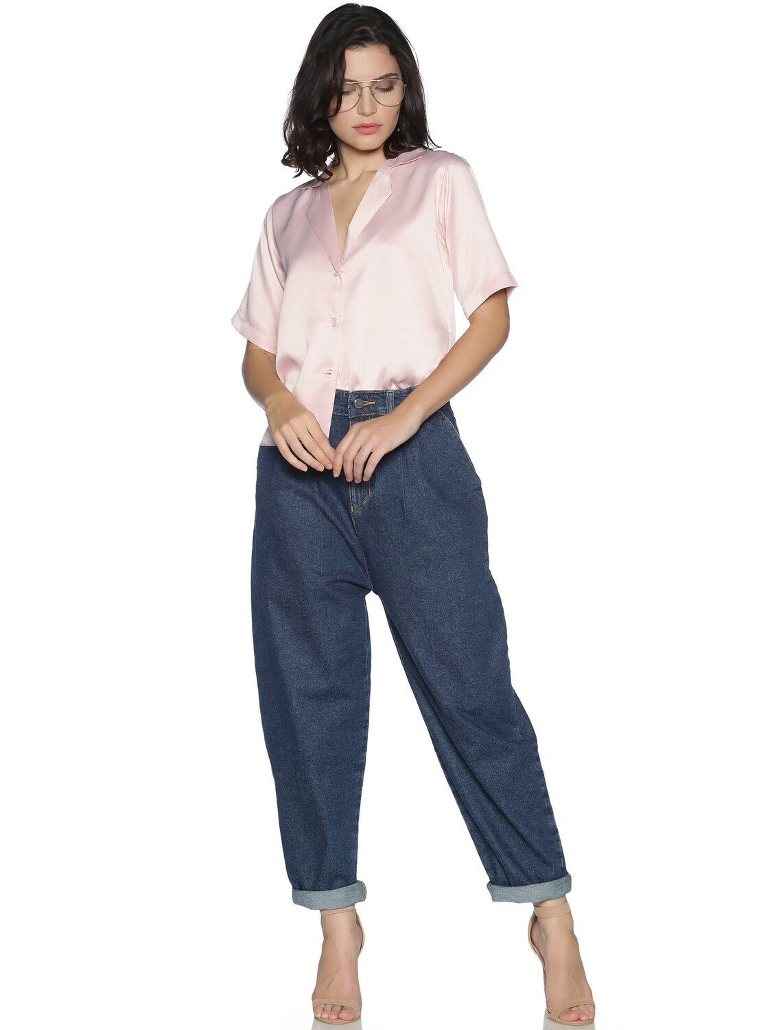 Satin Secrets Blush Pink Shirt