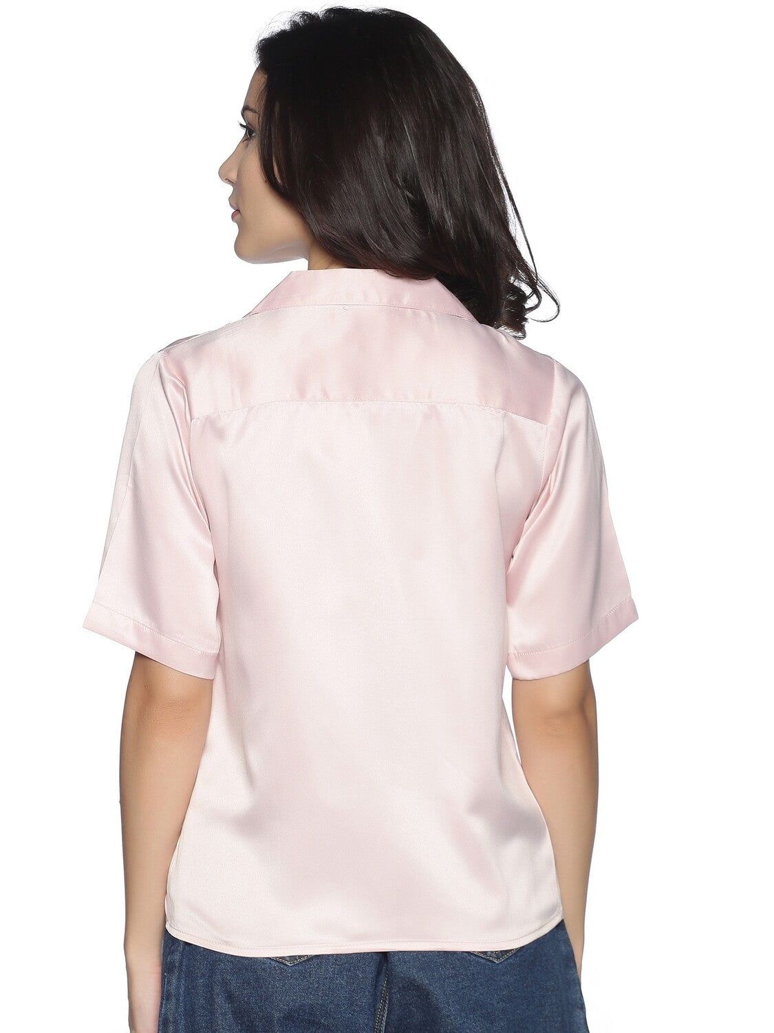 Satin Secrets Blush Pink Shirt